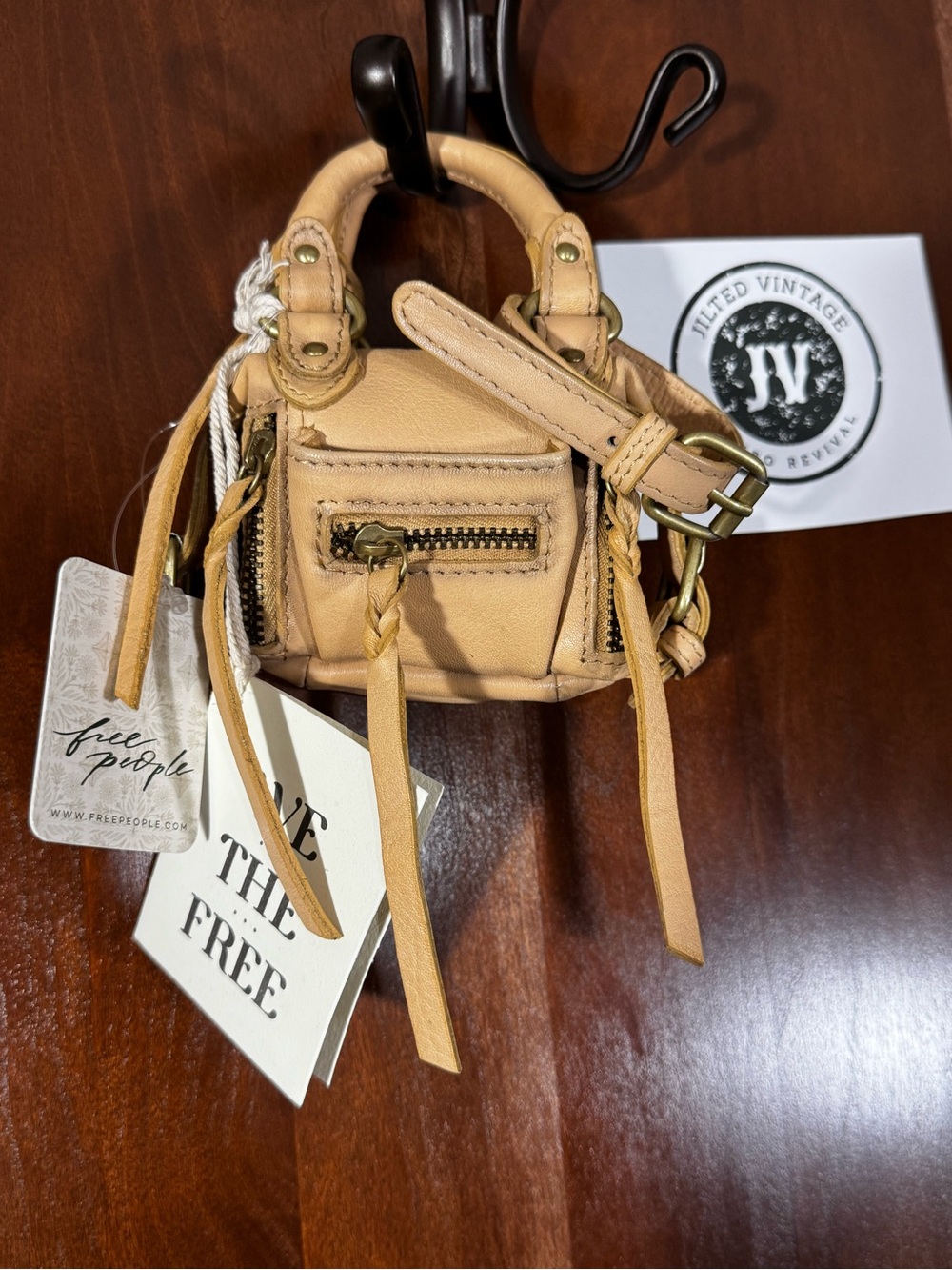 Free People Micro Emerson Mini Bag Charm Italian Straw Sold Out